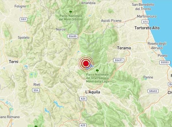 Sisma Campotosto L'Aquila 5 gennaio 2019 ore 23 e 30