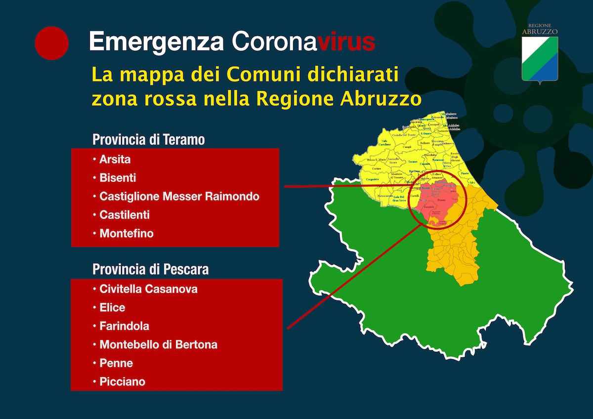 Comuni Zona Rossa Regione Abruzzo