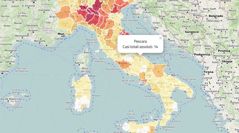 Coronavirus Mappa Italia