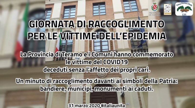 Giornata Raccoglimento Vittime Coronavirus Provincia Teramo