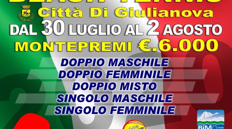 locandina campionati nazionali assoluti beach tennis giulianova