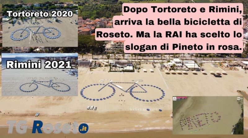 Bici Spiaggia Roseto giro italia snob RAI tortoreto rimini